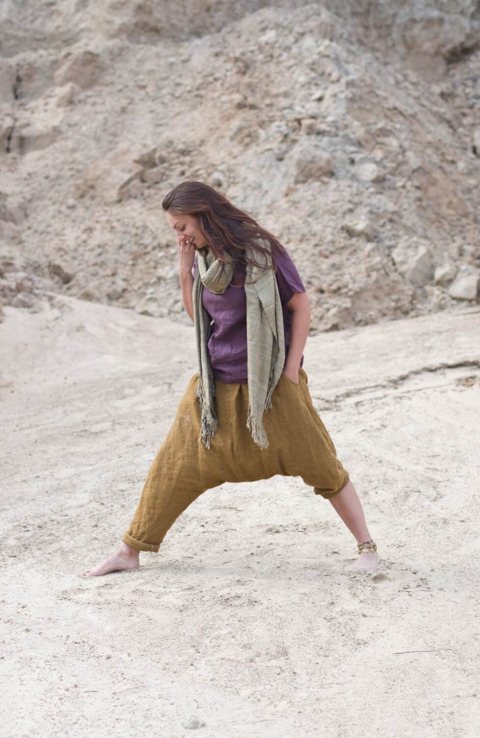 Loose linen top simplicity | loose linen top with sleeves - Image 2