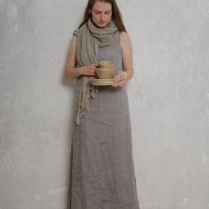 Sleeveless linen dress mimosa | bohemian dress | tank dress