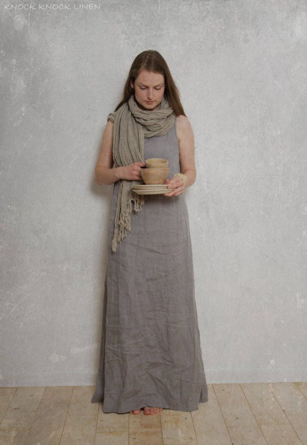 Sleeveless linen dress mimosa | bohemian dress | tank dress