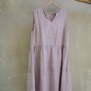 Linen dress monet | sleeveless linen dress v-neck