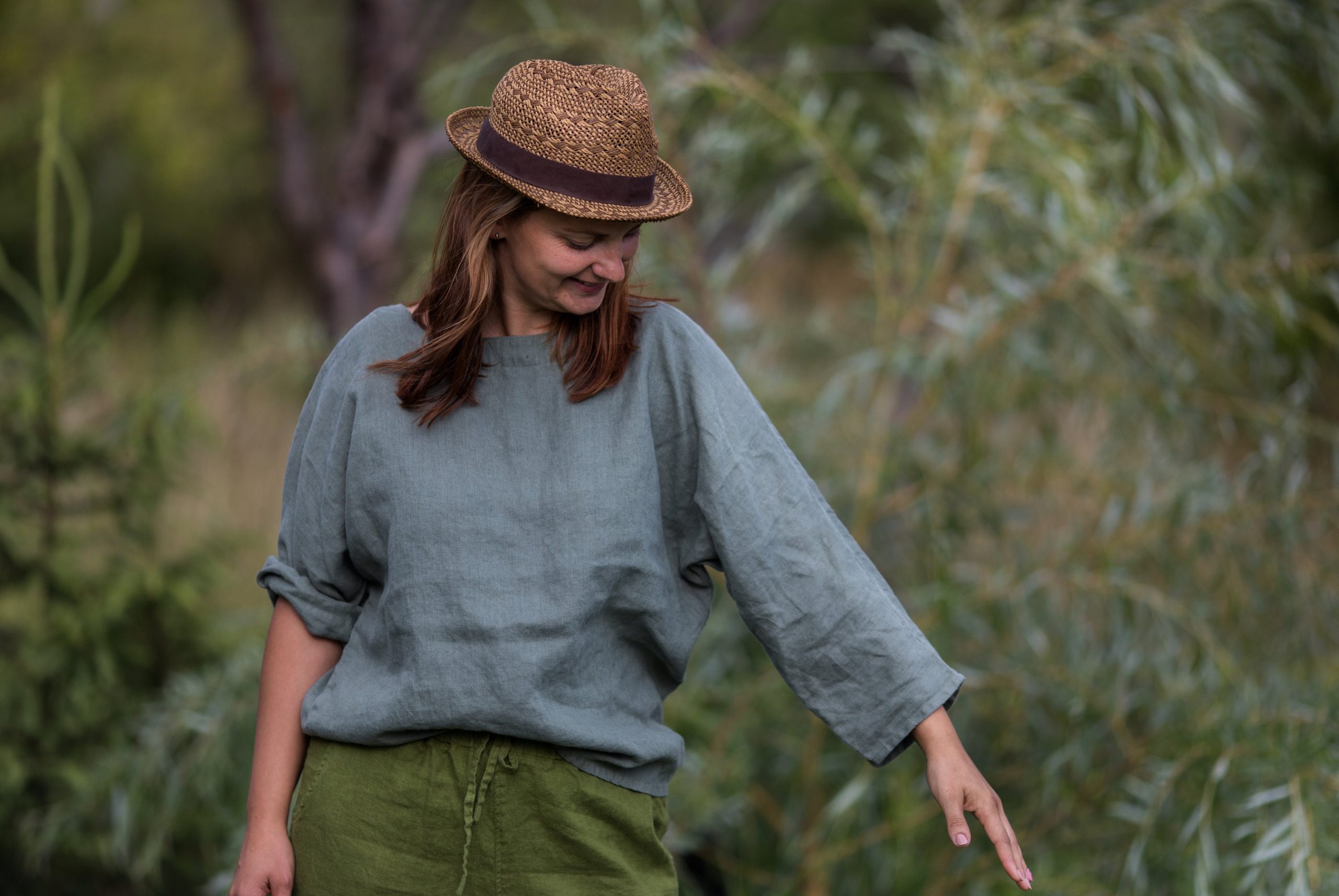 Linen kimono top primitive | loose linen summer top - Image 2