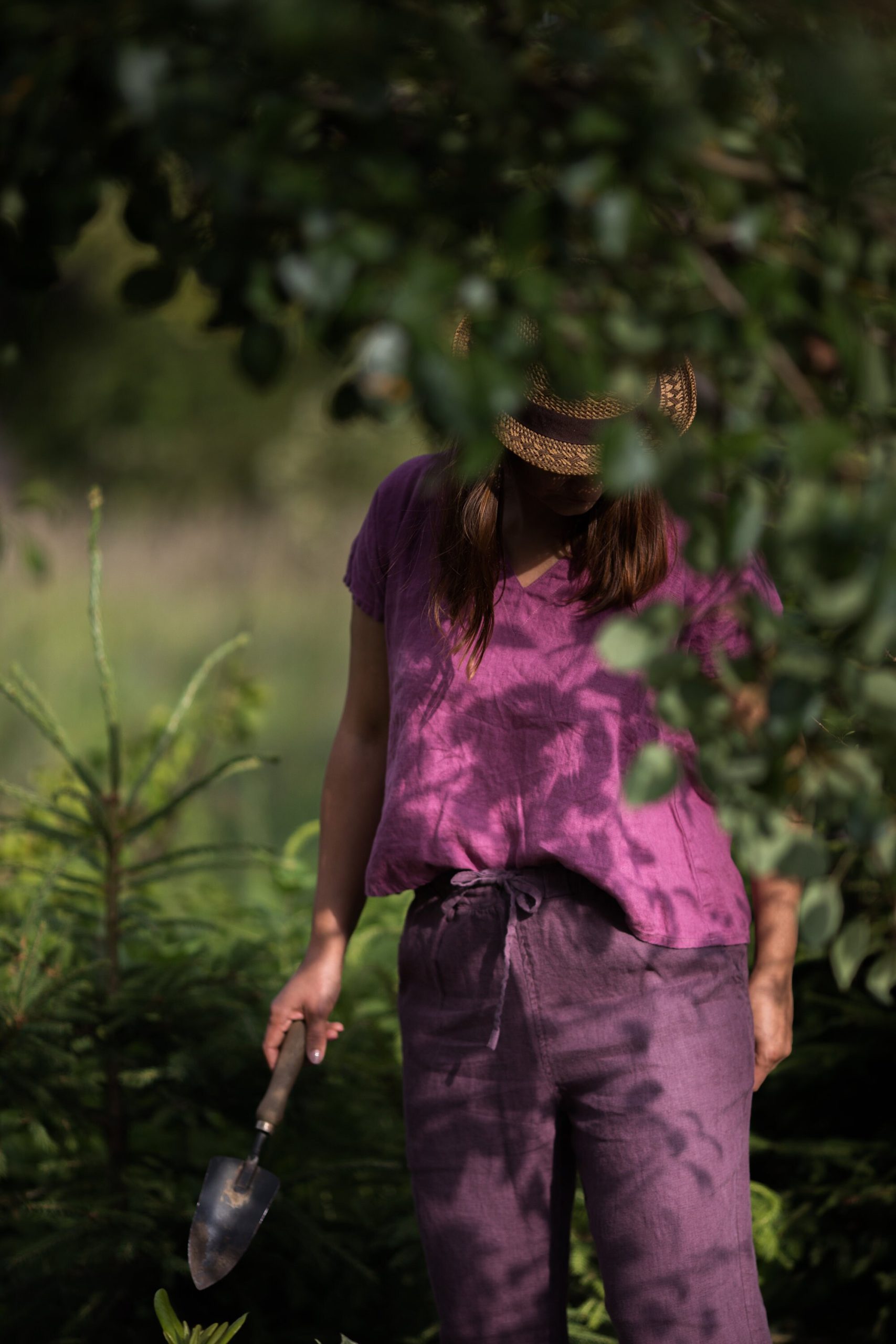 Loose linen top isabelle | v-neck top | short kimono sleeves top - Image 2