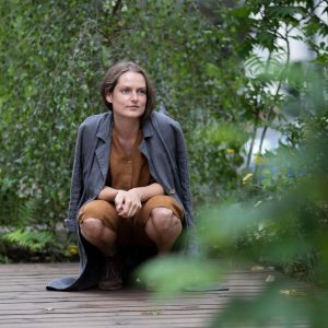 Linen coat work with matching elbow patches | loose linen coat