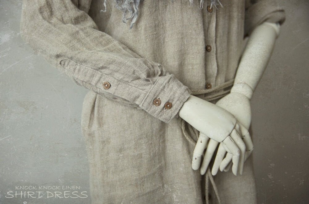 Linen shirt dress | loose linen summer shirtdress - Image 6