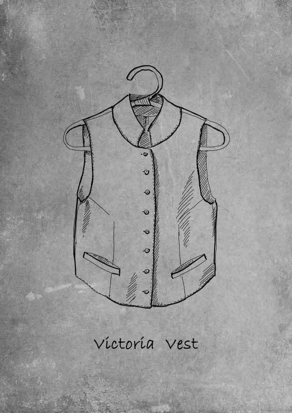 Linen buttoned vest victoria | regency vest