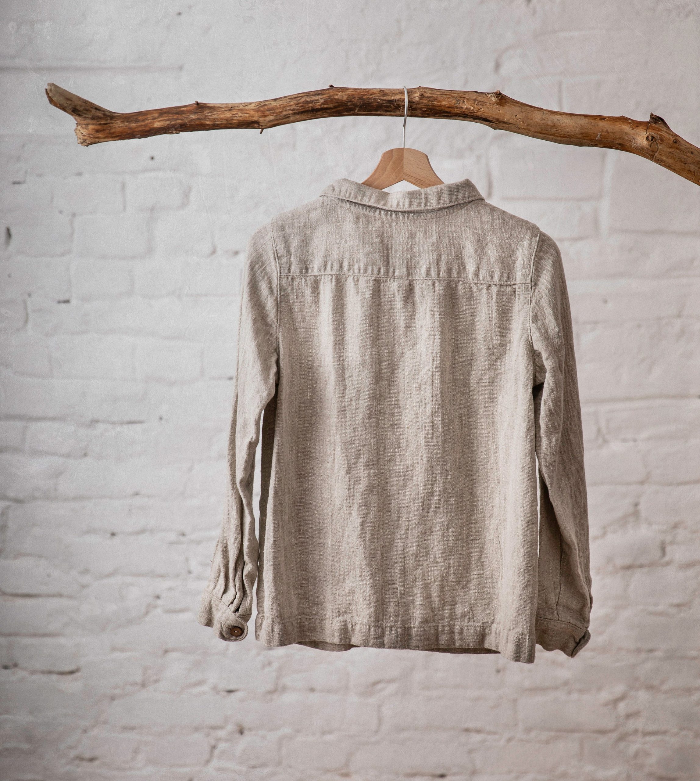 Linen jacket shirt factory | linen shirt | workwear jacket - Image 3