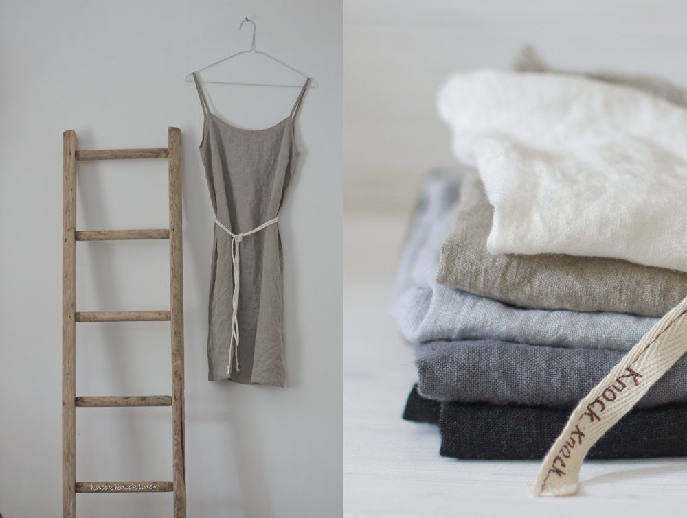 Linen slip dress twig | linen summer dress | holiday linen dress - Image 2