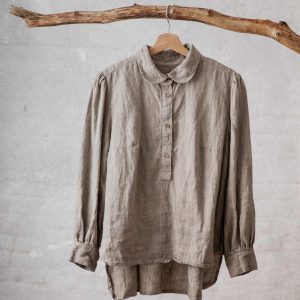 Linen shirt claire | loose summer blouse | victorian linen shirt
