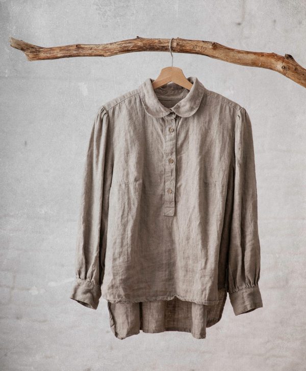 Linen shirt claire | loose summer blouse | victorian linen shirt
