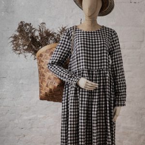 Oversized linen dress peony | loose fit linen dress