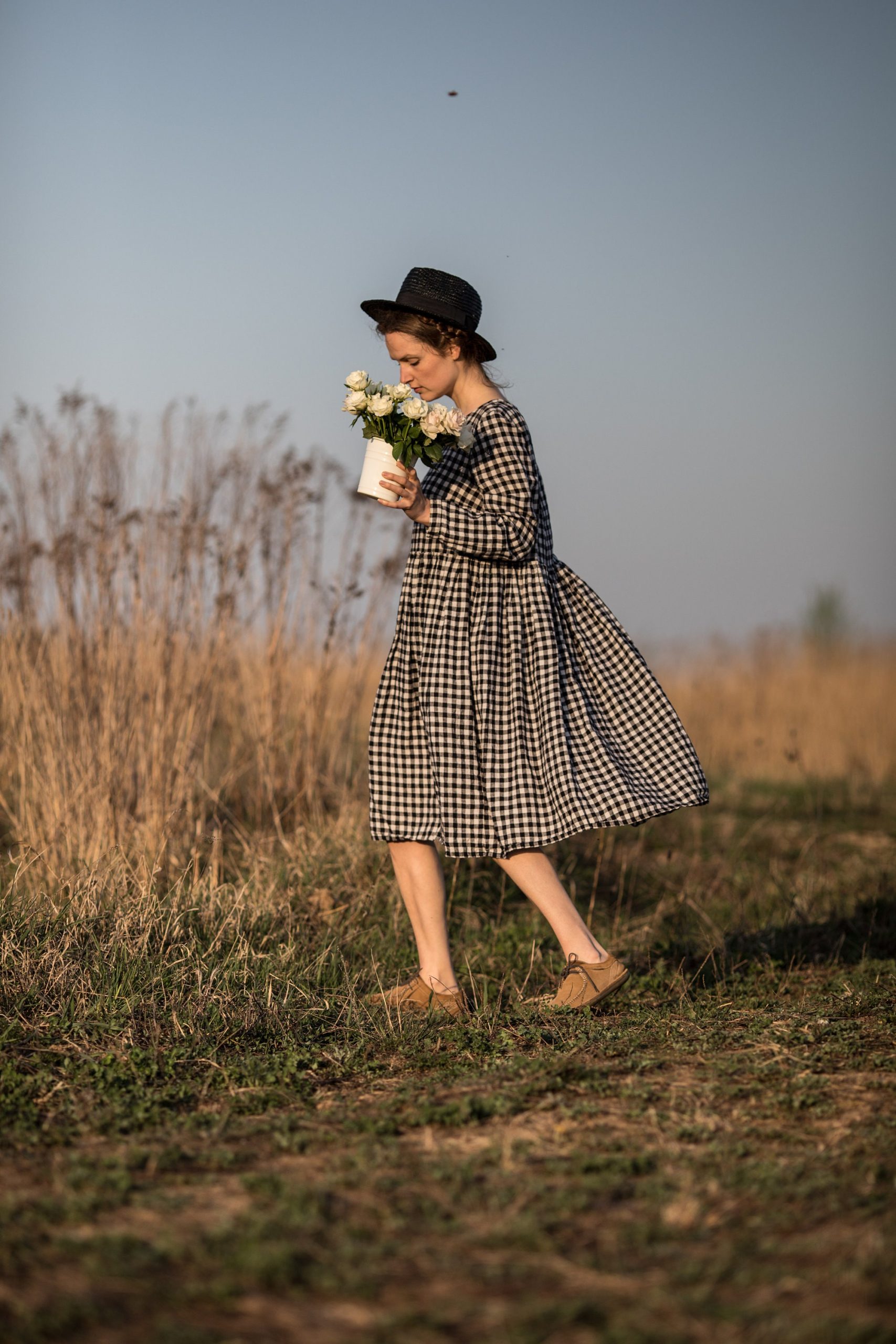 Oversized linen dress peony | loose fit linen dress - Image 2