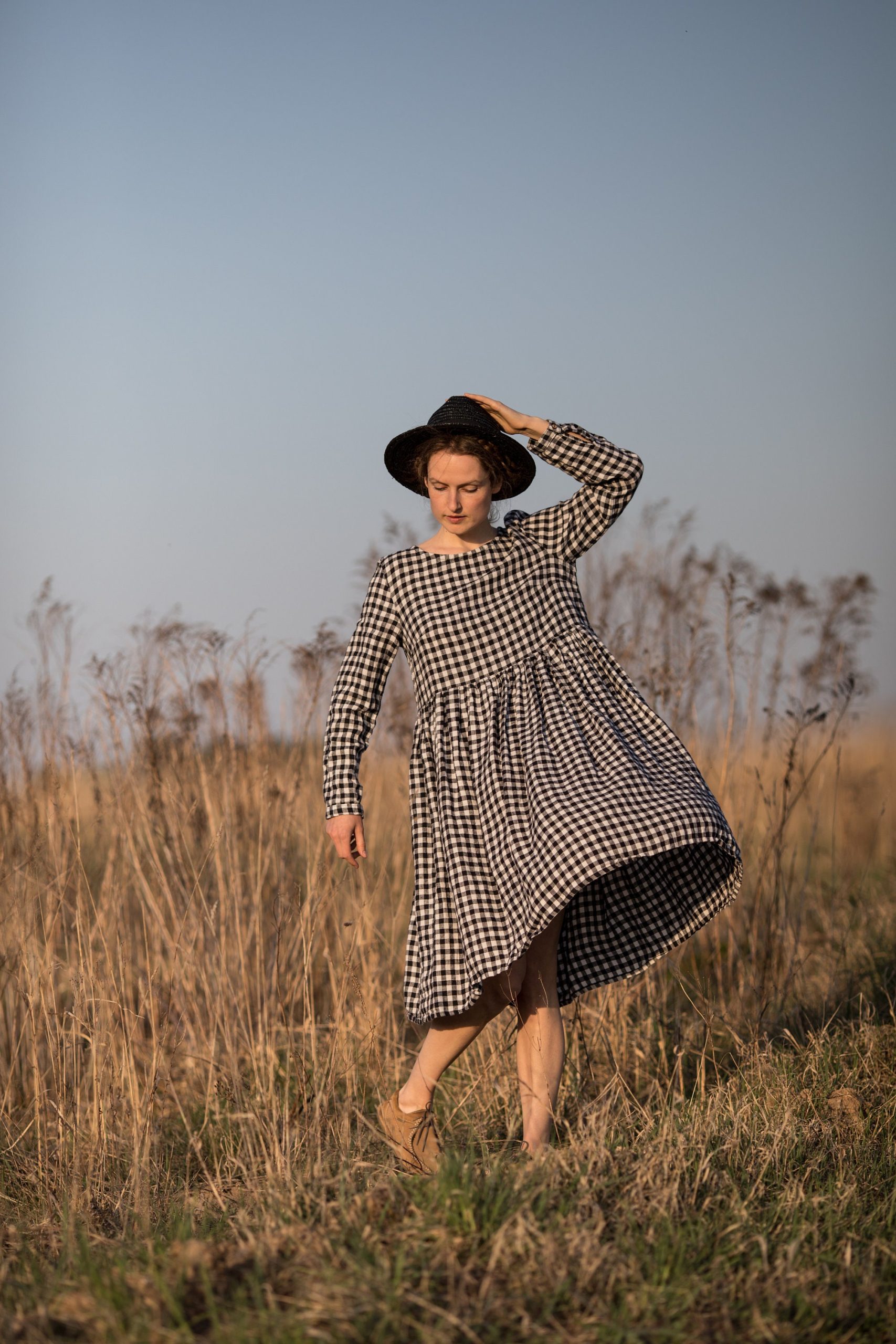 Oversized linen dress peony | loose fit linen dress - Image 3