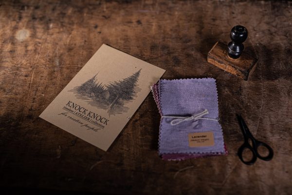 Linen fabric samples swatches  | purple & rose