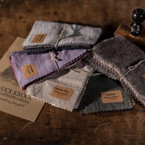 Linen fabric samples swatches by knockknocklinen