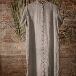 Button down linen dress lighthouse | shirt dress