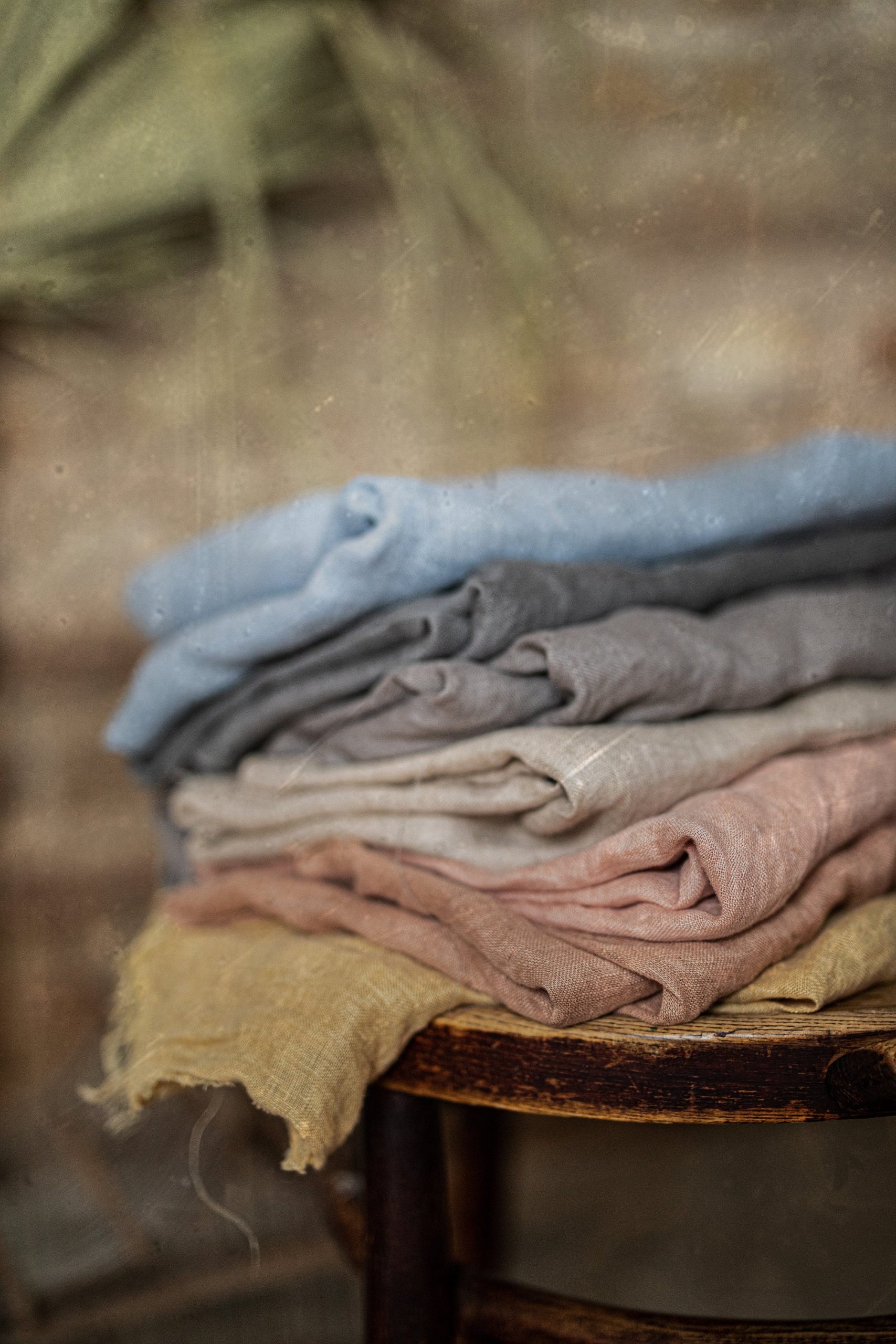 Raw fringe linen scarf | linen shawl - Image 3