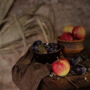 2 linen tea towels | mushroom brown linen | cottage towels
