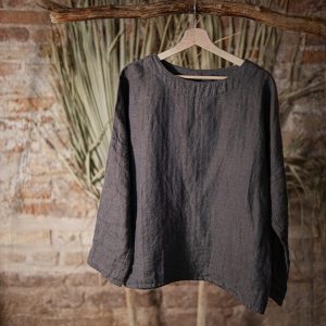 Linen blouse seashore | loose linen shirt | linen smock