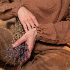 Linen blouse sensibility | long sleeve | elastic cuff