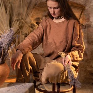 Linen blouse smock sensibility | long sleeve | linen shirt