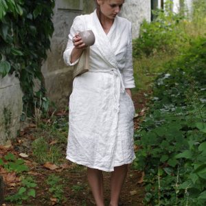 Linen summer robe | wrap coat | linen robe
