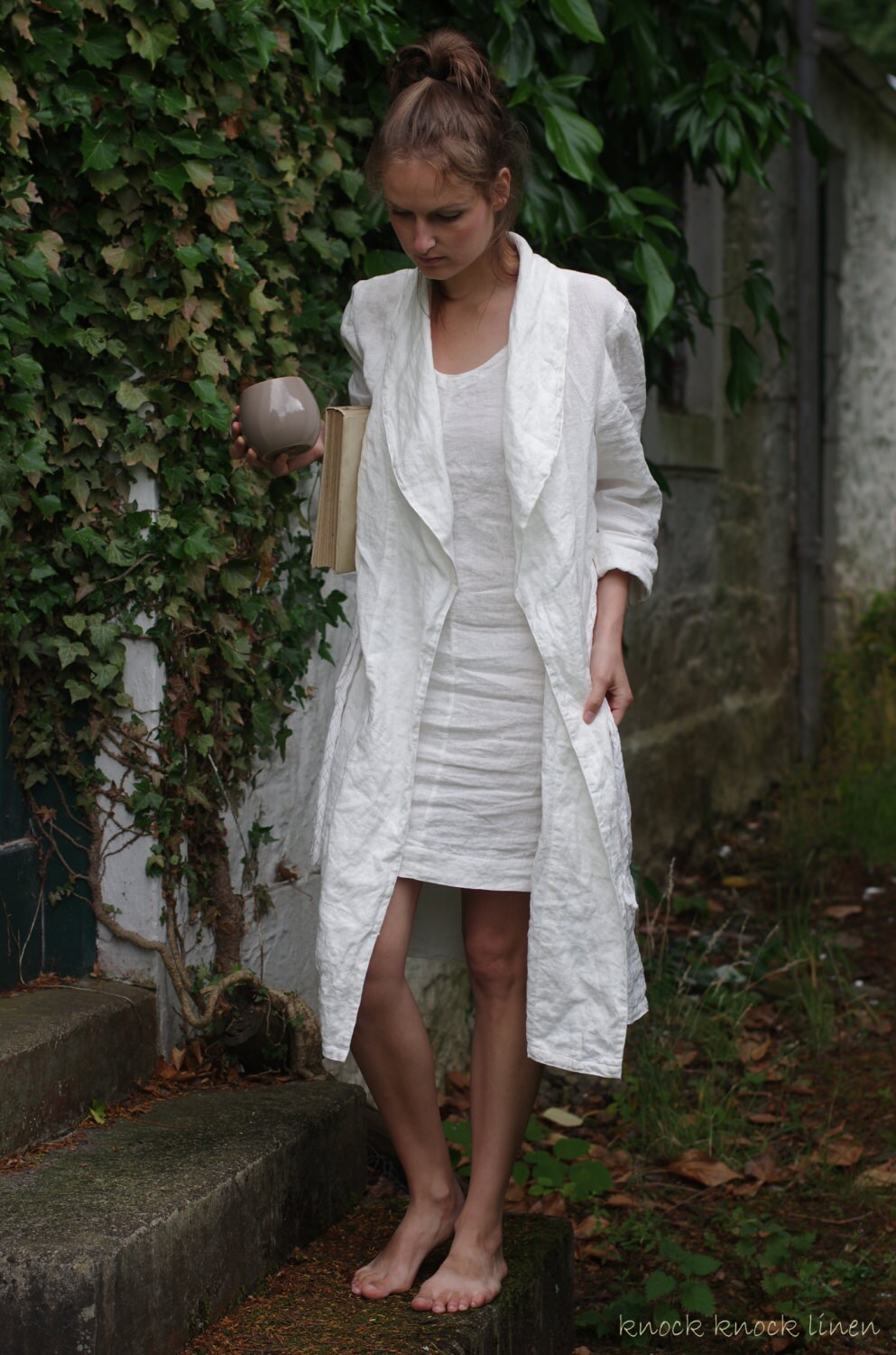 Linen summer robe | wrap coat | linen robe - Image 2