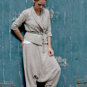 Linen wrap jacket | loose linen jacket