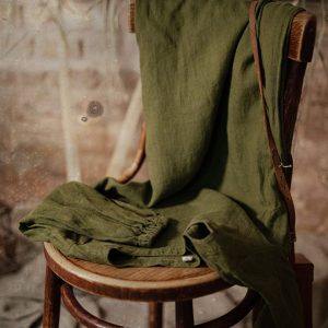 Linen dress botanist | 70s dress