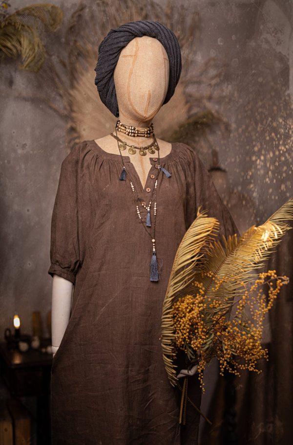 Boho dress nomad | maxi length dress | linen boho dress