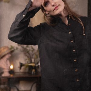 Classic linen shirt village | linen summer shirt for women