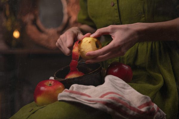 Natural linen tea towels with red stripes – handmade kitchen towels – french farmhouse dishcloths – soft linen cotton blend towels
