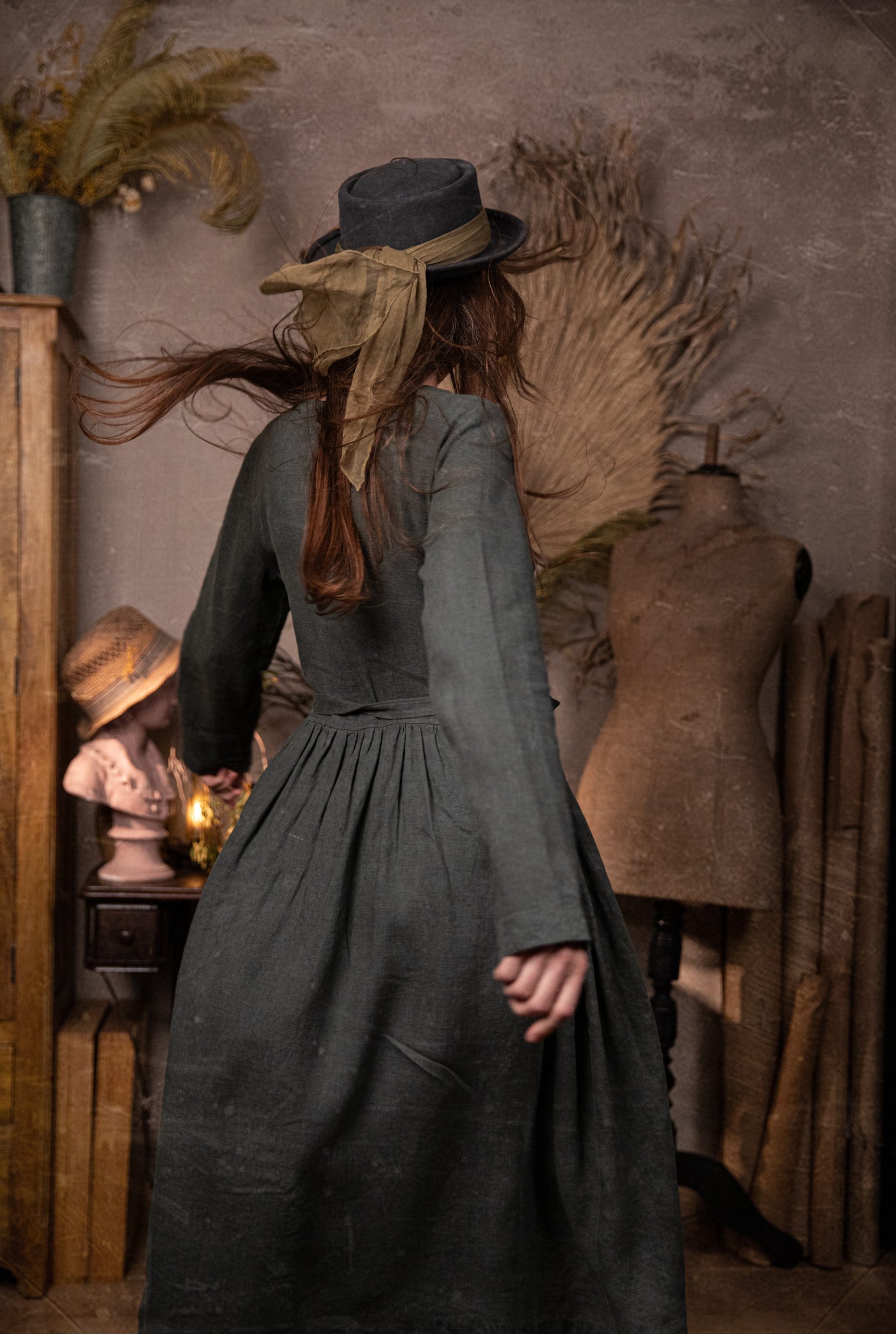 Linen wrap dress september | loose summer dress - Image 6