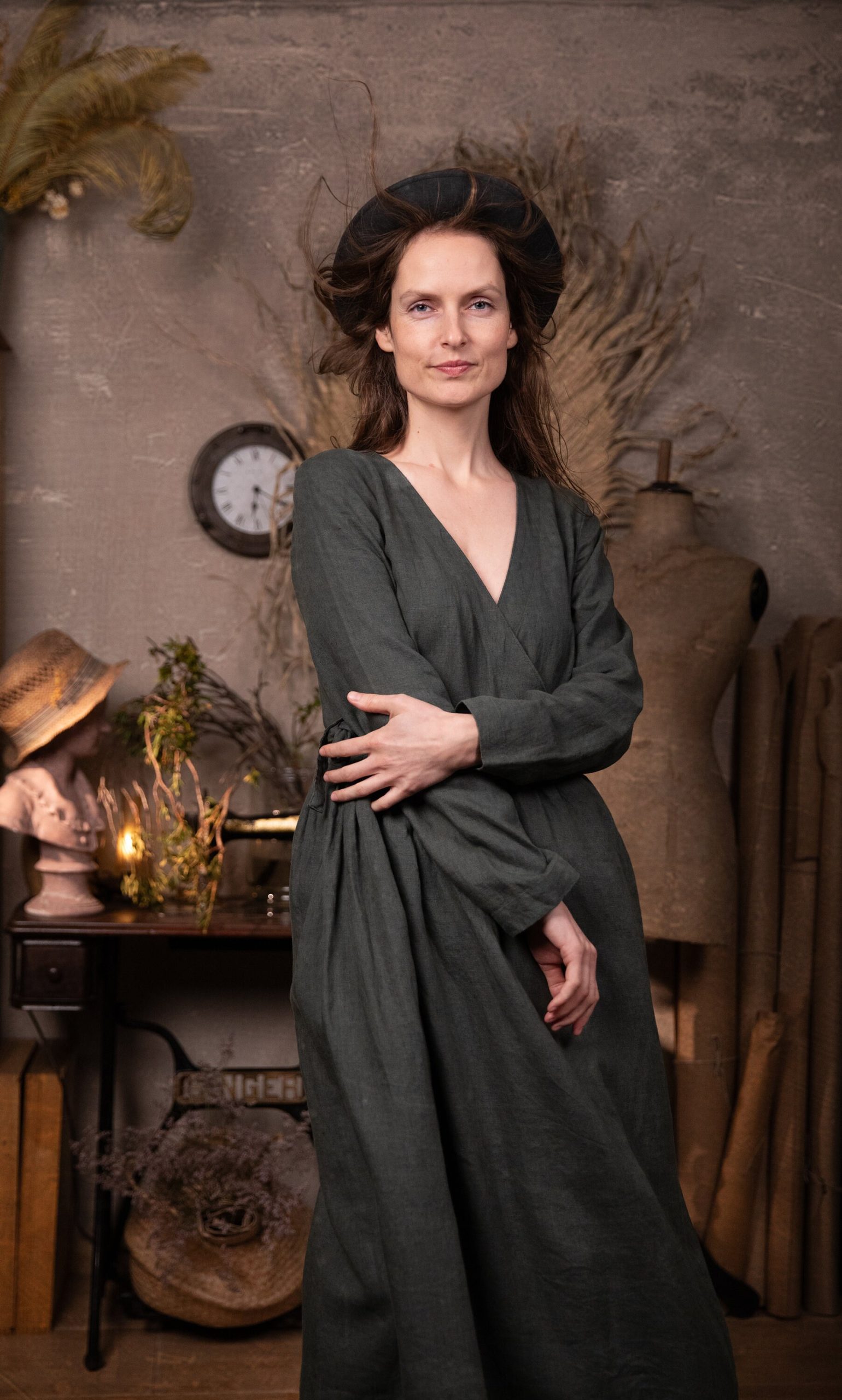 Linen wrap dress september | loose summer dress - Image 4