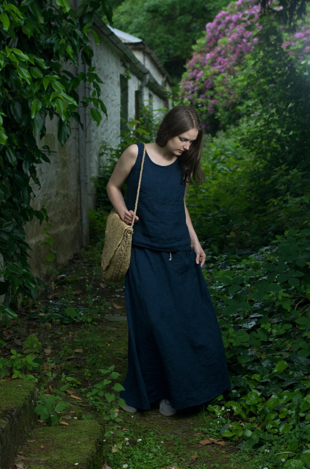 Linen tank top mimosa | loose linen summer blouse