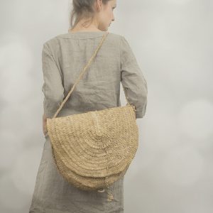 Linen dress dune | linen dress with sleeves and pockets