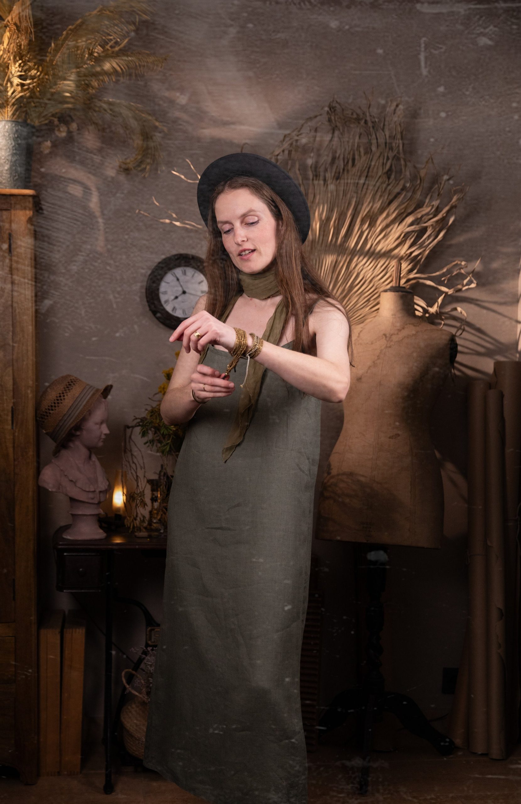 Linen slip dress twig | linen summer dress | holiday linen dress - Image 4