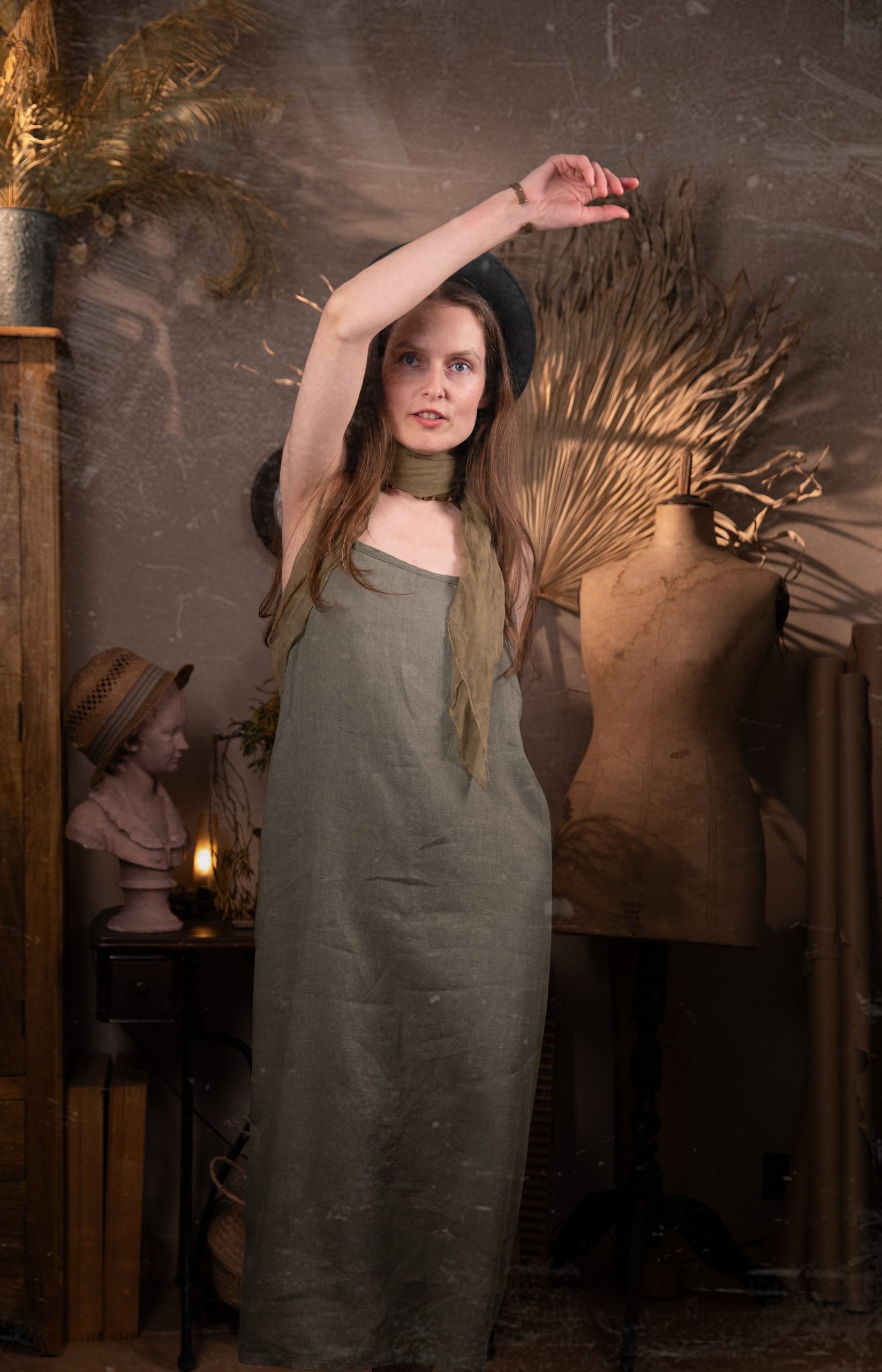 Linen slip dress twig | linen summer dress | holiday linen dress - Image 5