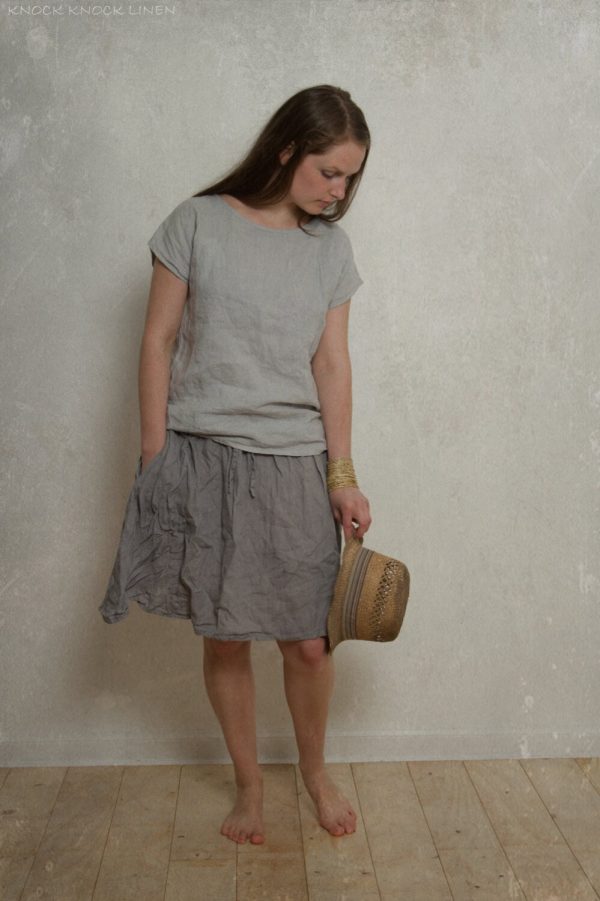 Linen t-shirt simplicity | loose linen top with kimono sleeves