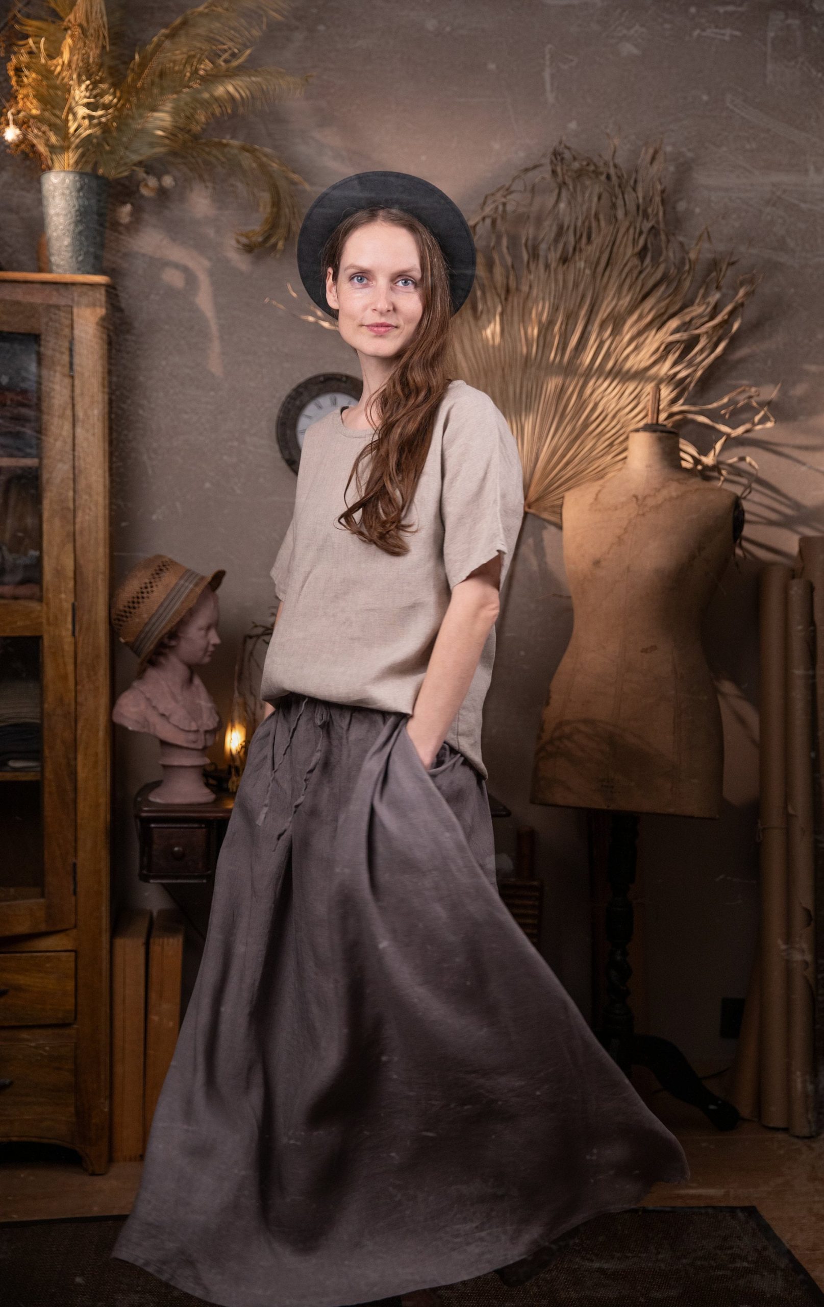 Long skirt tulip | linen skirt | maxi skirt - Image 4