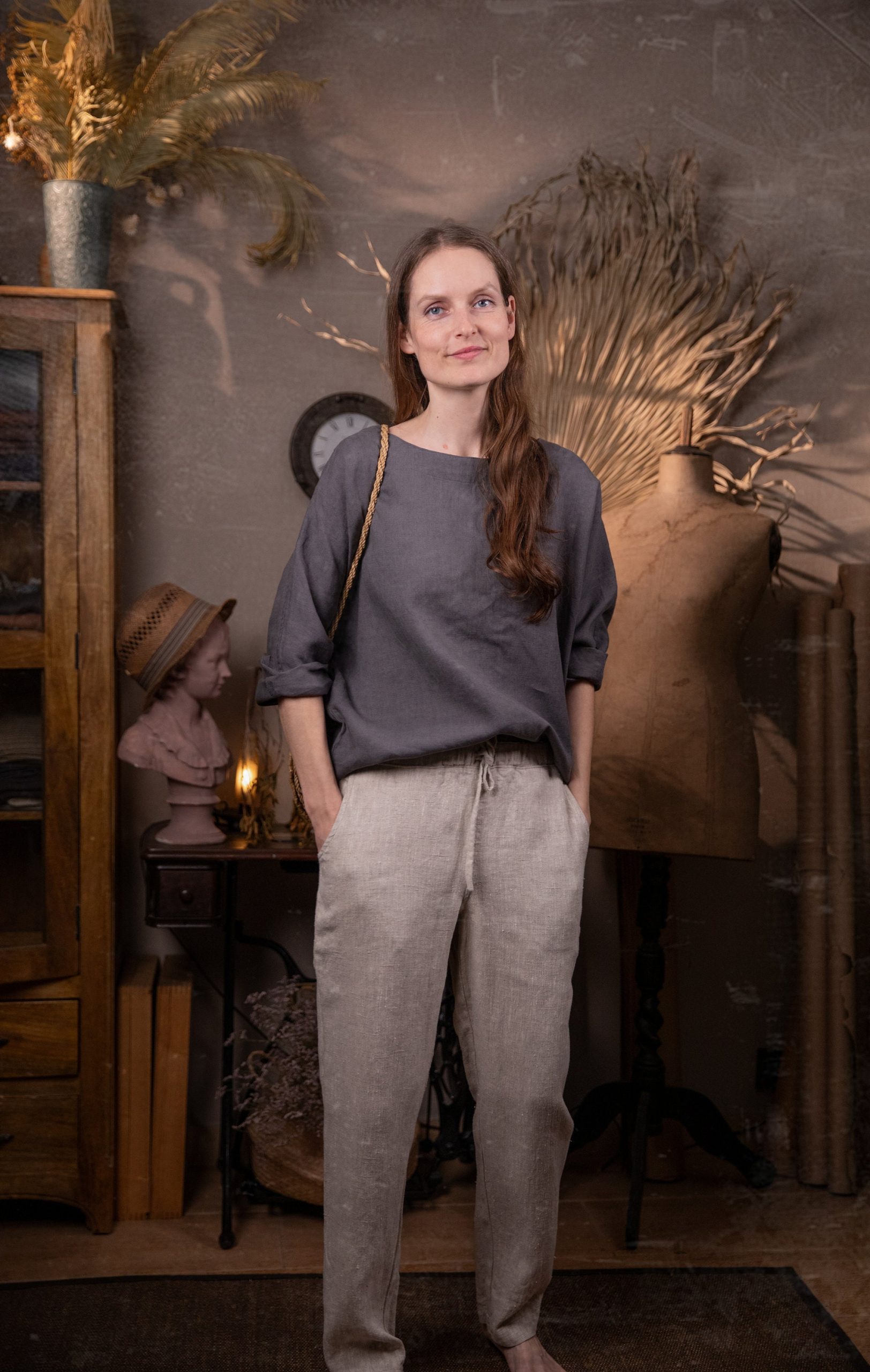 Linen kimono top primitive | loose linen summer top - Image 6