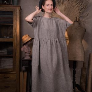 Linen dress healing | oversized loose linen summer dress