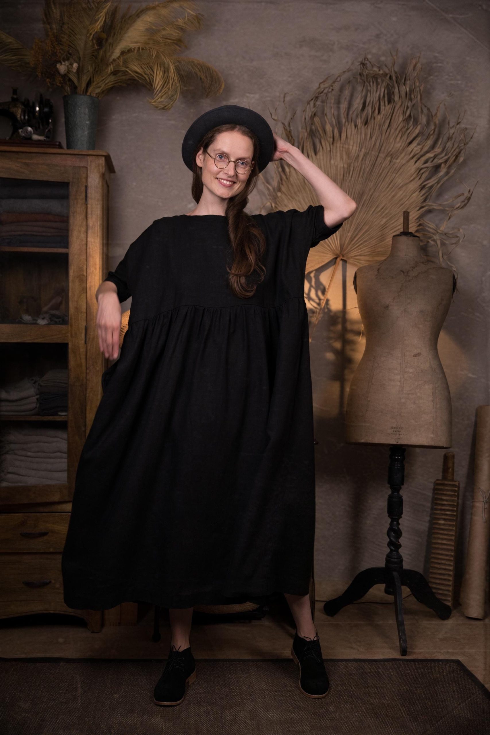 Oversized linen dress healing