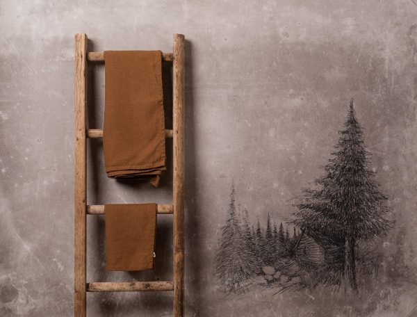 Linen bath towel ginger brown | bath towels | bath sheets