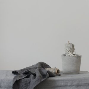 A set of 2 kitchen towels in grey linen | linen tea towels