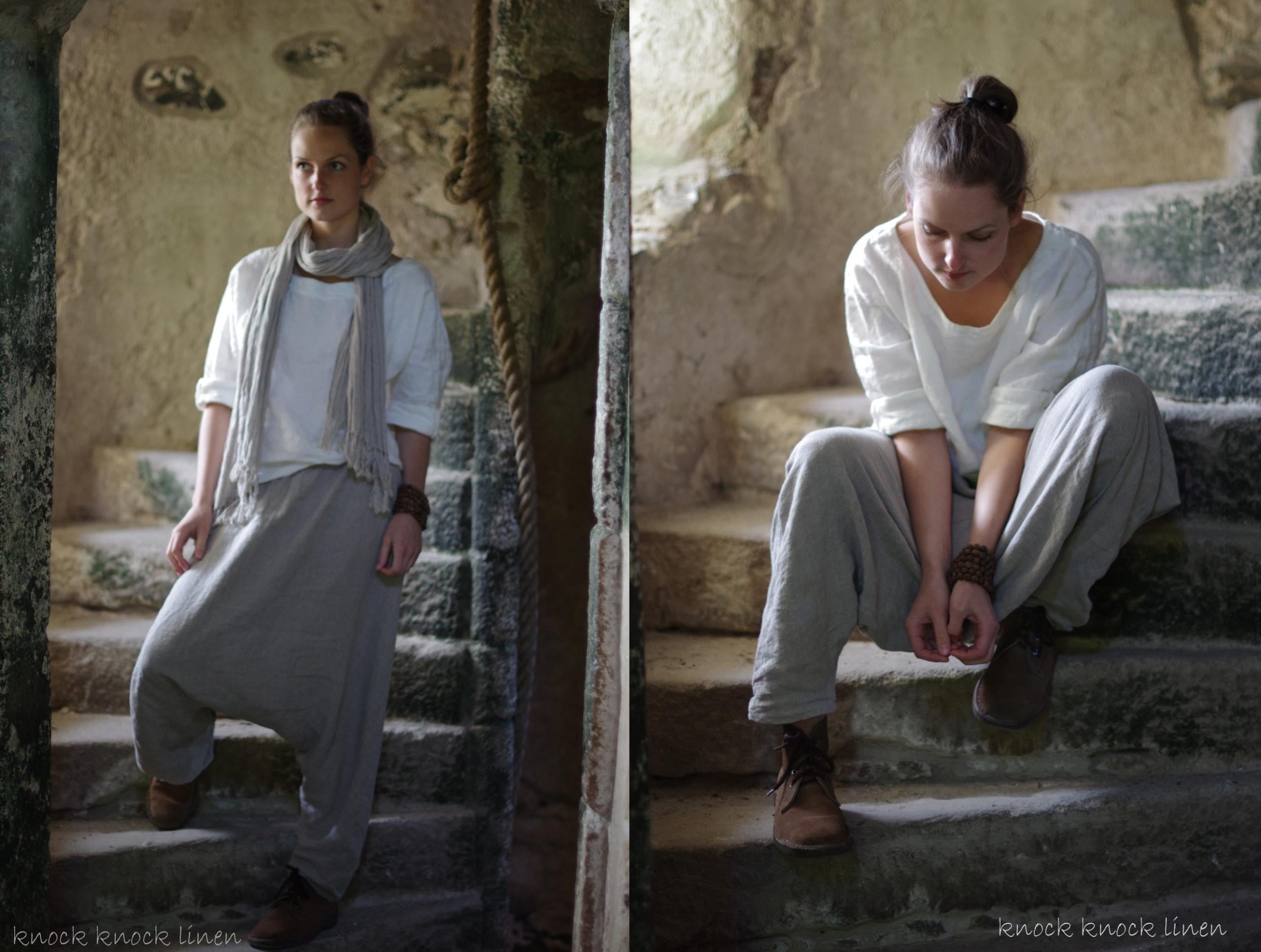 Linen top primitive | loose summer top | linen summer blouse