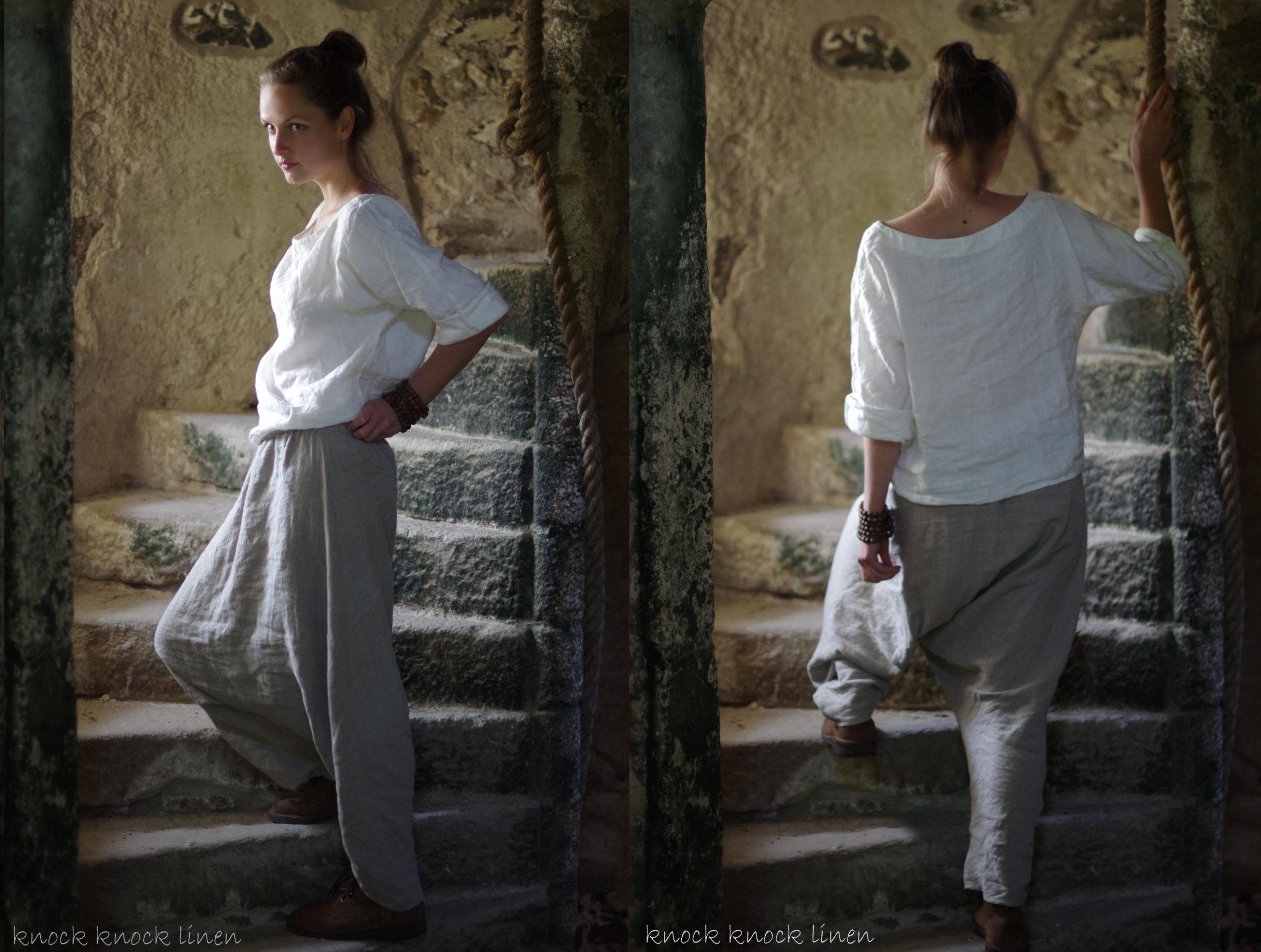 Linen top primitive | loose summer top | linen summer blouse - Image 2