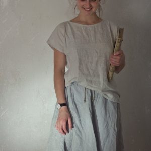 Linen t-shirt simplicity |  minimalist linen top | loose shirt