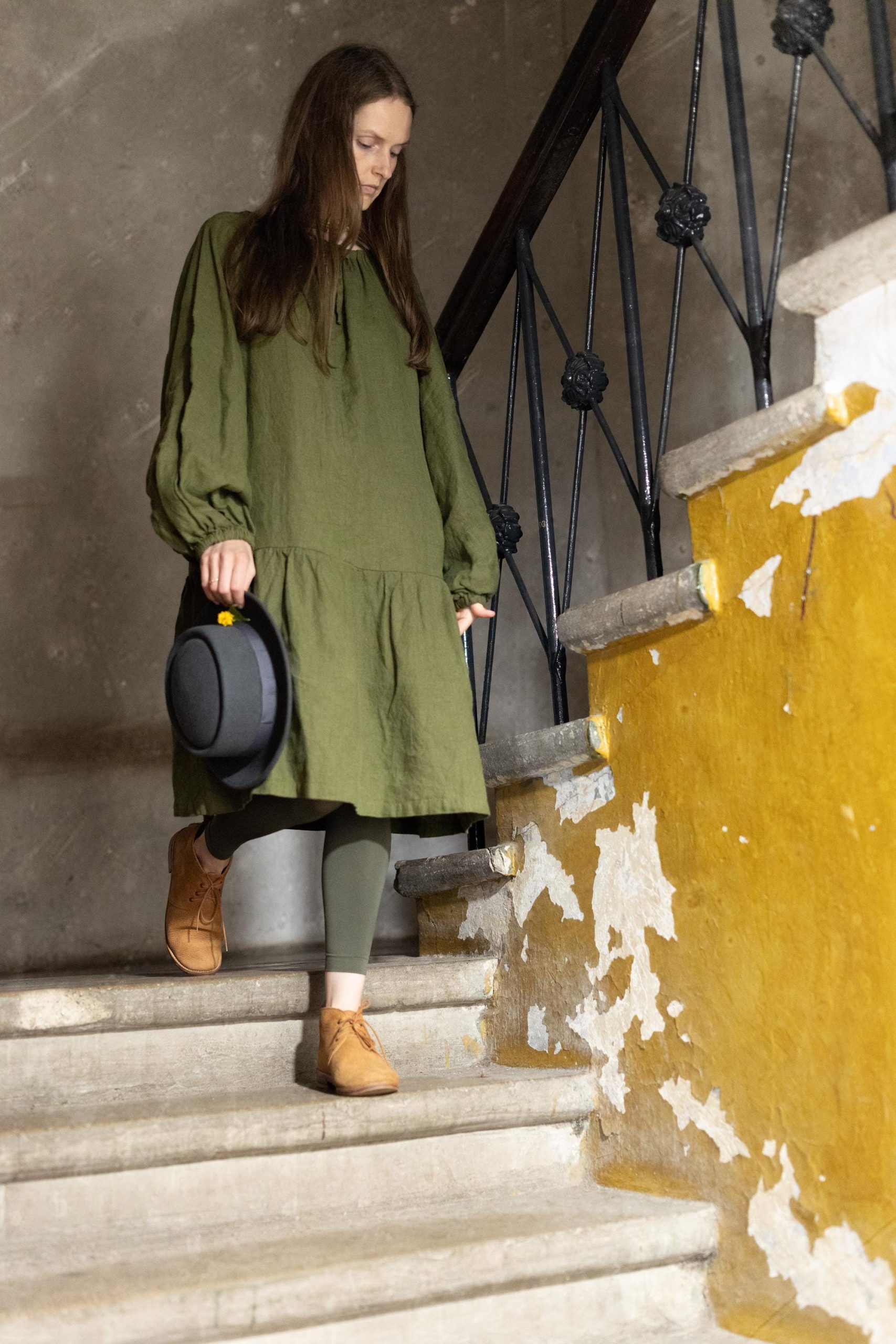 Puff sleeve linen summer dress | bohemian dress | hippie dress - Image 8