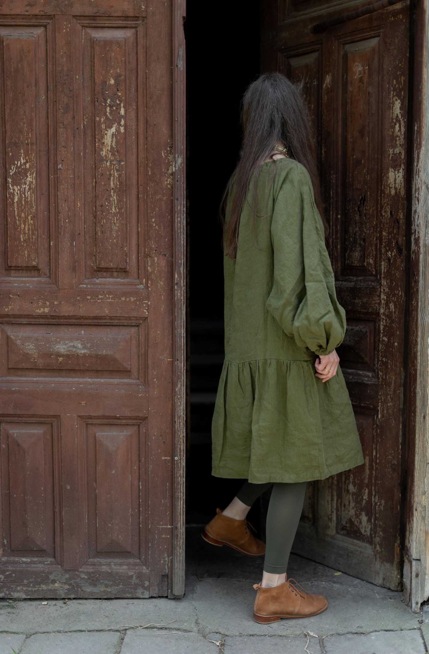 Puff sleeve linen summer dress | bohemian dress | hippie dress - Image 7