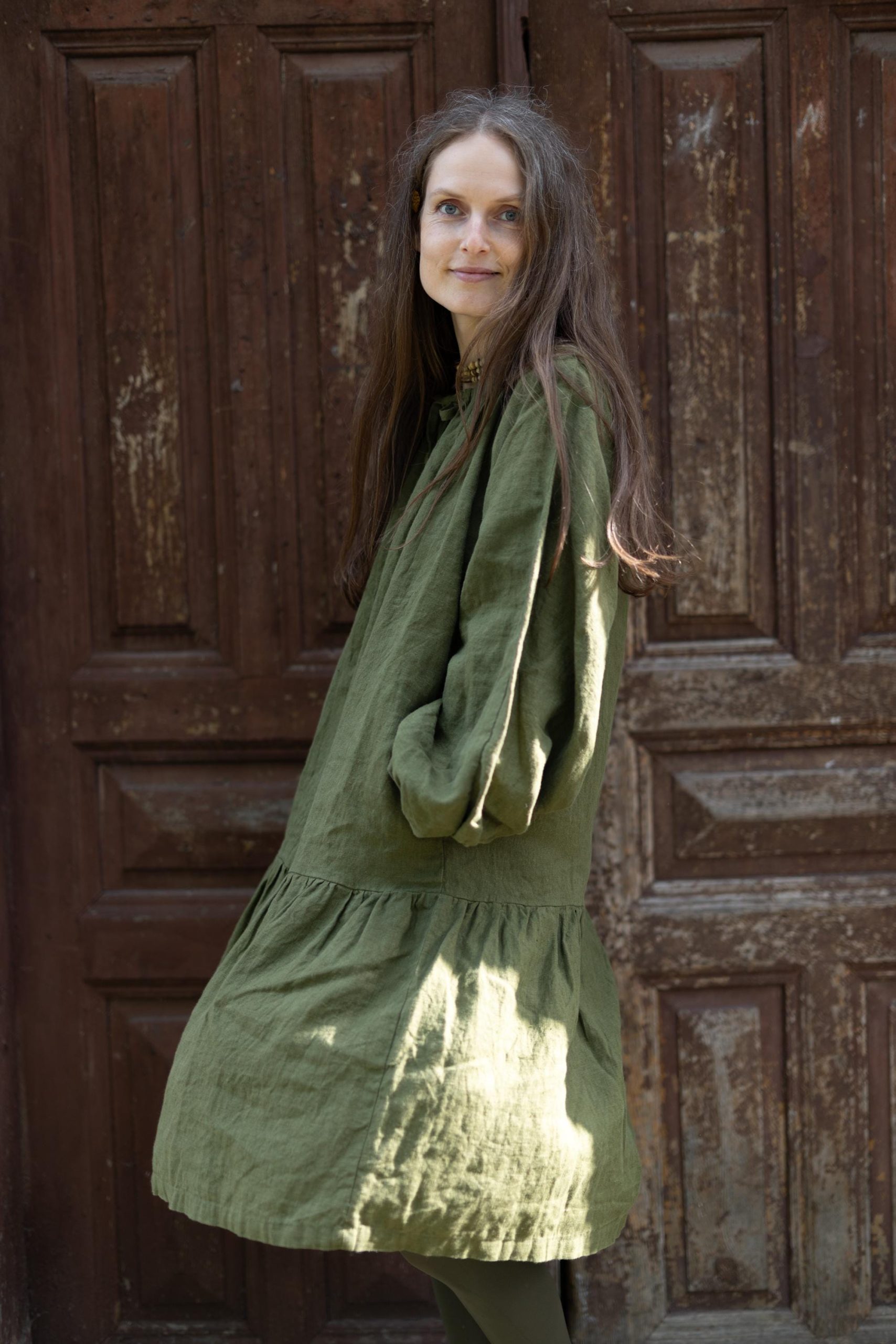 Puff sleeve linen summer dress | bohemian dress | hippie dress - Image 6